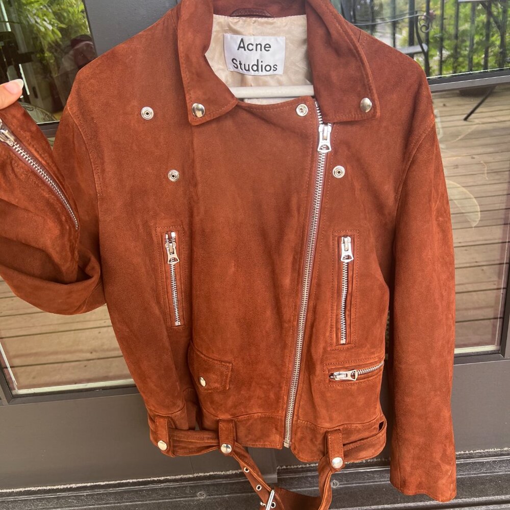 Acne Studios Suede Moto Jacket